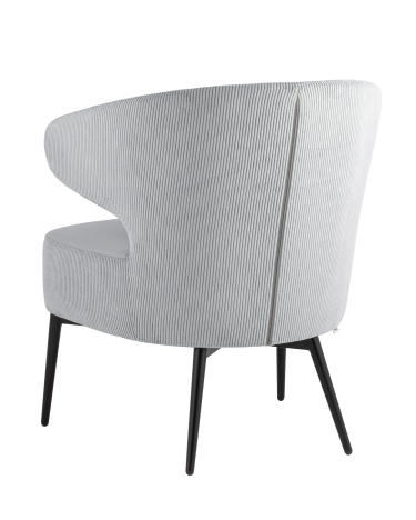 Кресло лаунж Stool group Royal Stripes велюр серый