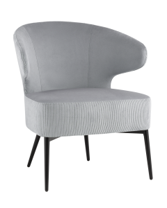 Кресло лаунж Stool group Royal Stripes велюр серый
