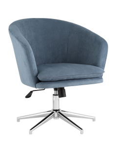 Кресло Stool group Харис регулируемое, замша, синий NC