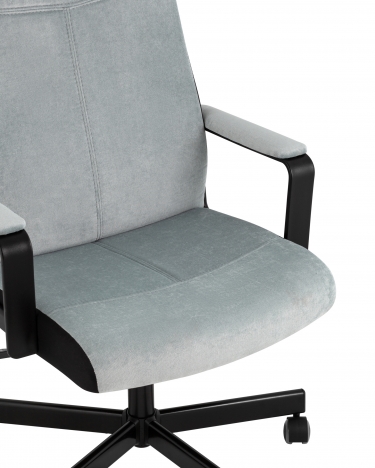 Кресло руководителя TopChairs ST-DOMINGO Серо-голубой