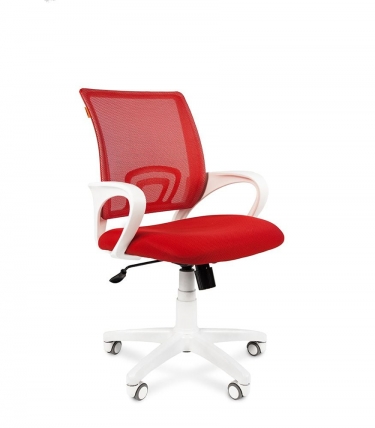 Кресло оператора Chairman 696 white TW-19 Красный