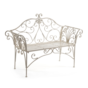 Скамья Tetchair Secret de Maison BEAUJOLAIS mod. PL08-8574 металл, 136х46х96см, белый антик antique white