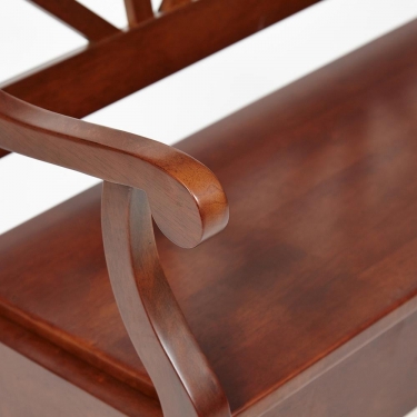 Скамейка ALBIZZI Альбицци дерево гевея/мдф, 108х57х89 см, dark walnut