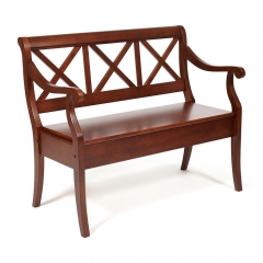Скамейка ALBIZZI Альбицци дерево гевея/мдф, 108х57х89 см, dark walnut