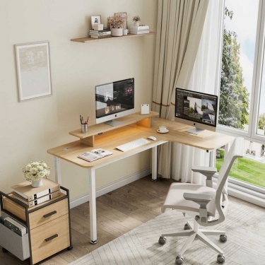Стол письменный для компьютера угловой EUREKA EUREKA L60R-MW, Maple
