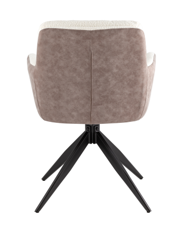 Стул обеденный Stool group Waldo, молочный c бежевой экокожей