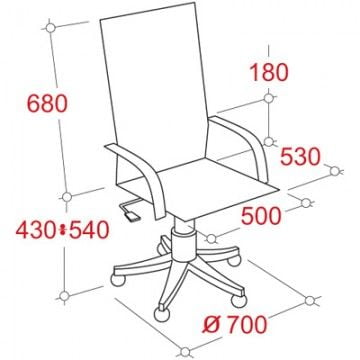 Кресло руководителя EChair CS-698Е 180438 Черное