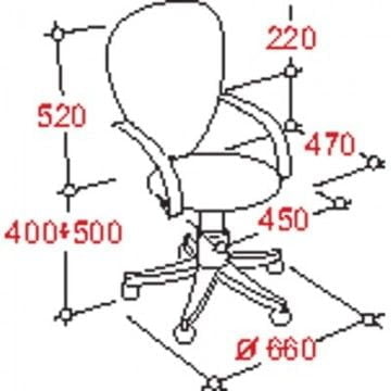 Кресло EChair-203 PTW net 289486 Черное