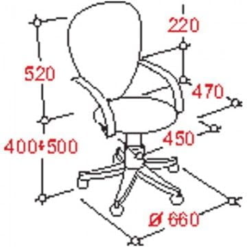 Кресло EChair-203 PTW net 289488 Черно-оранжевое