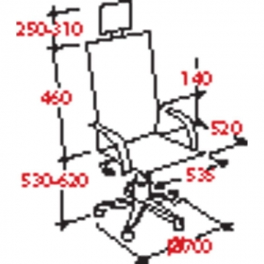 Кресло руководителя EChair CS-8822E-1 296592 Коричневое