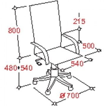 Кресло руководителя Echair-518 297349 Черное