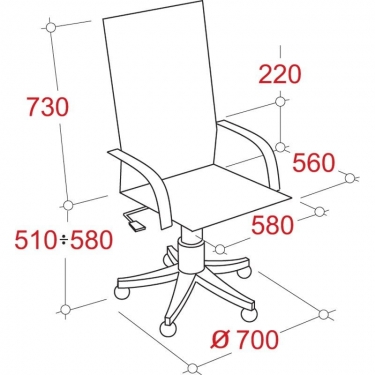 Кресло руководителя EChair-535 MPU 333535 Коричневое