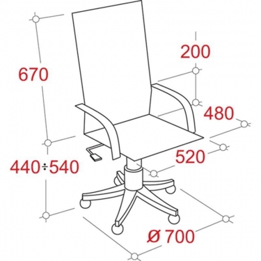 Кресло EChair-625 TJP 334351 Черное