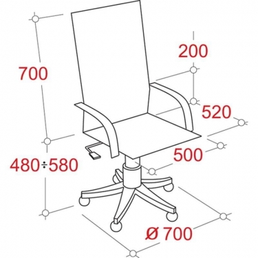 Кресло руководителя EChair-628 TR 412366 Коричневый