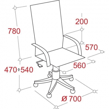 Кресло руководителя Echair-545 ML 425118 Черное