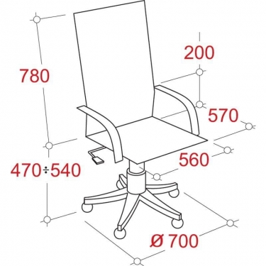 Кресло руководителя Echair-545 ML 425119 Коричневое