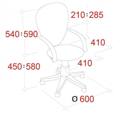 Кресло EChair-318 AL 506143 Черное