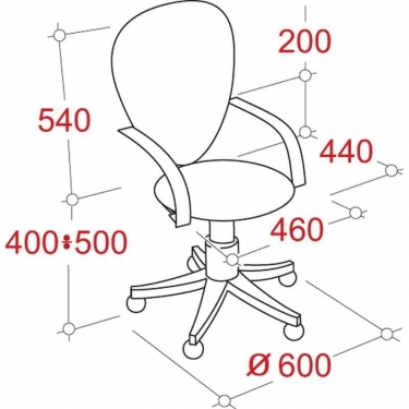 Кресло EChair-301 PJP 568337 Черное