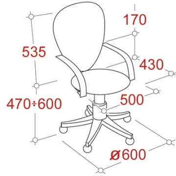 Кресло офисное UA_JUPITER 508873 Бордо
