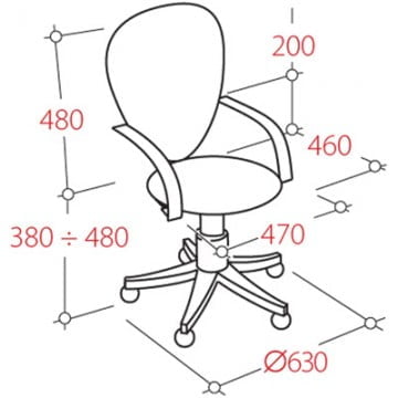 Кресло офисное UP_Prestige Кожзам 81125 Черный