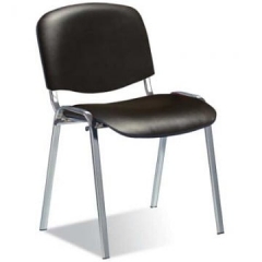 Стул для посетителей EChair Rio ИЗО хром к/з чёрный 19180 V-14 PV-1