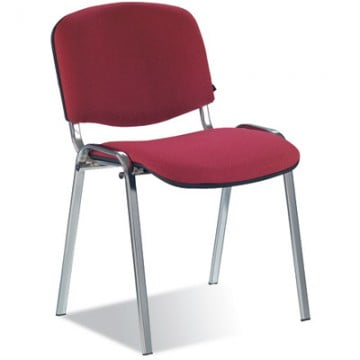Стул для посетителей UP_EChair Rio ИЗО хром ткань бордо С-29 ТК-11 244440
