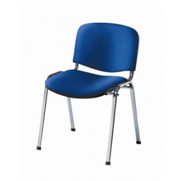 Стул для посетителей UP_EChair Rio ИЗО хром ткань синяя С-6 ТК-9 9725