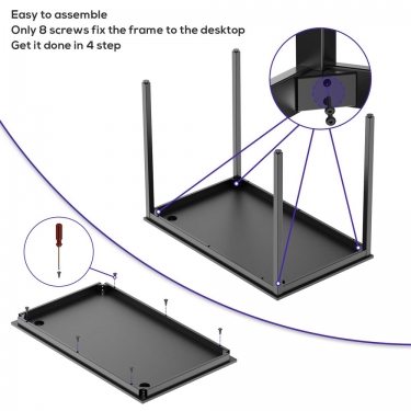 Стол письменный Eureka ERK-CD-039B-V1 Black