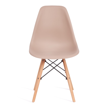 Стул CINDY EAMES mod. 001 дерево бук/металл/сиденье пластик, 51x46x82см, бежевый / beige