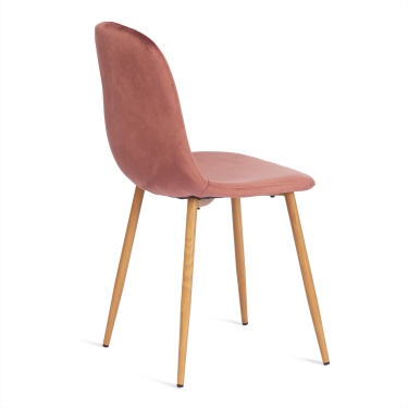 Стул BREEZE mod. 4724 вельвет/металл, 44 х 53 х 87 см, Coral коралловый HLR44 / натуральный