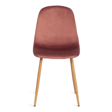 Стул BREEZE mod. 4724 вельвет/металл, 44 х 53 х 87 см, Coral коралловый HLR44 / натуральный
