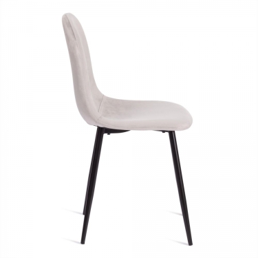 Стул Tetchair BREEZE mod. 4724 велюр / металл, Light grey светло-серый HLR14 / черный