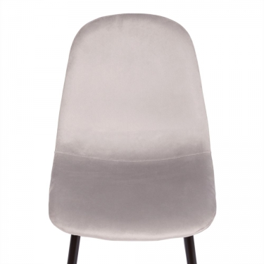 Стул Tetchair BREEZE mod. 4724 велюр / металл, Light grey светло-серый HLR14 / черный