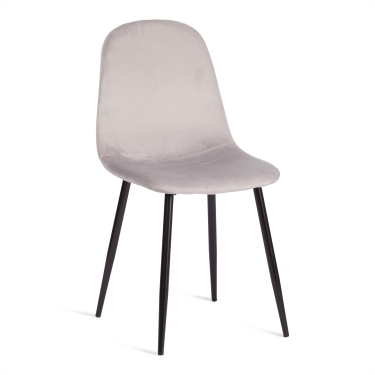 Стул Tetchair BREEZE mod. 4724 велюр / металл, Light grey светло-серый HLR14 / черный