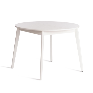 Стол обеденный Tetchair SVELTO ЛДСП, опора-массив березы, 105 х 105 140 х 74.5 см, Белый /белый
