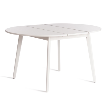 Стол обеденный Tetchair SVELTO ЛДСП, опора-массив березы, 105 х 105 140 х 74.5 см, Белый /белый