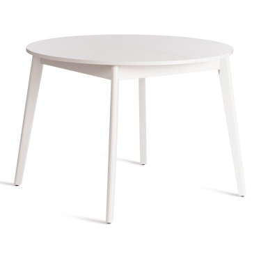 Стол обеденный Tetchair SVELTO ЛДСП, опора-массив березы, 105 х 105 140 х 74.5 см, Белый /белый