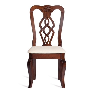 Стул Tetchair Афродита/ Aphrodite дерево гевея, 46х54х99см, Cappuchino , ткань кремовая с рисунком А04
