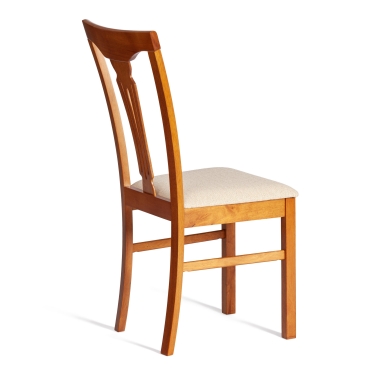 Стул Tetchair Гермес/ Hermes, дерево гевея Espresso, ткань бежевая S178-4