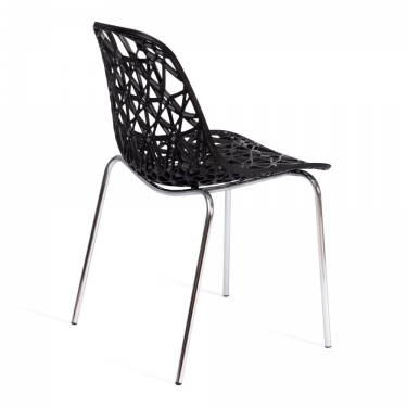 Стул CRISPY mod. 61 / 1 шт. в упаковке металл, пластик, 44 x 56.5 x 80 см, Black черный 05/хром