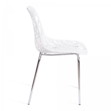Стул CRISPY mod. 61 / 1 шт. в упаковке металл, пластик, 44 x 56.5 x 80 см, White белый 11954/хром