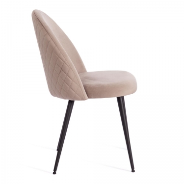 Стул MONRO mod. 5144 / 1 шт. в упаковке металл/вельвет, 51x56x84 см, серо-бежевый HLR-9/черный