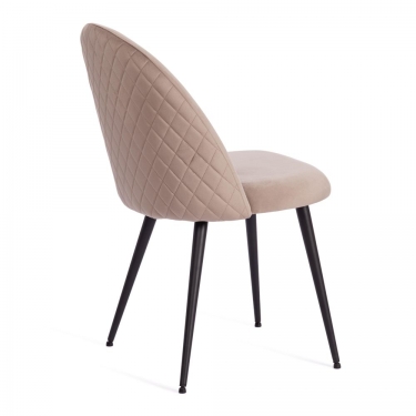 Стул MONRO mod. 5144 / 1 шт. в упаковке металл/вельвет, 51x56x84 см, серо-бежевый HLR-9/черный
