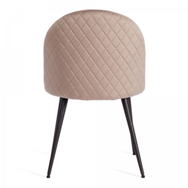 Стул MONRO mod. 5144 / 1 шт. в упаковке металл/вельвет, 51x56x84 см, серо-бежевый HLR-9/черный