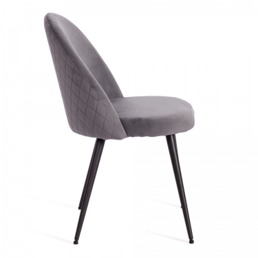 Стул MONRO mod. 5144 / 1 шт. в упаковке металл/вельвет, 51x56x84 см, серый HLR 21/черный