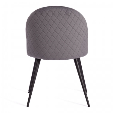 Стул MONRO mod. 5144 / 1 шт. в упаковке металл/вельвет, 51x56x84 см, серый HLR 21/черный
