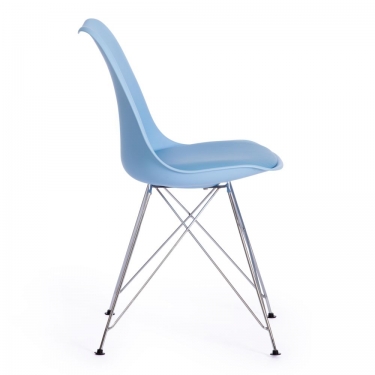 Стул TULIP IRON CHAIR mod.EC-123 / 1 шт. в упаковке металл/пластик, 54,54883,5см, голубой