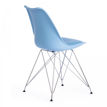 Стул TULIP IRON CHAIR mod.EC-123 / 1 шт. в упаковке металл/пластик, 54,54883,5см, голубой