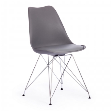 Стул TULIP IRON CHAIR mod.EC-123 / 1 шт. в упаковке металл/пластик, 54,54883,5см, серый