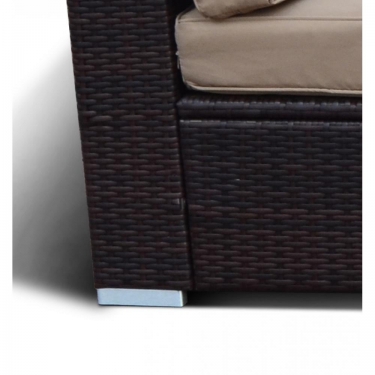 Плетеный модульный диван YR822-W53 Old Brown